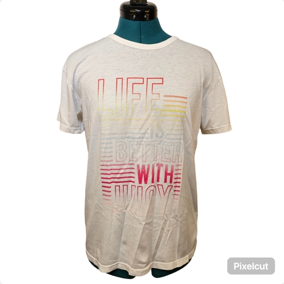 Juicy Couture white knit low back graphic t-shirt size XS US - Picture 2 of 6